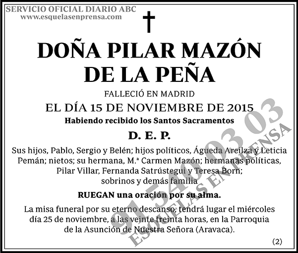 Pilar Mazón de la Peña